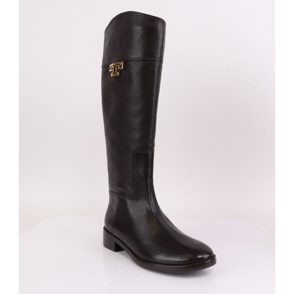 Tory Burch JOANNA Riding Boot Tumbled Leather in Coconut  8.5, 9 $595+ - Picture 4 of 7